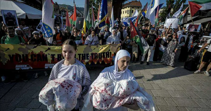 İsrailin Qəzzadakı hücumlarına Bosniya və Herseqovinada etiraz edilib