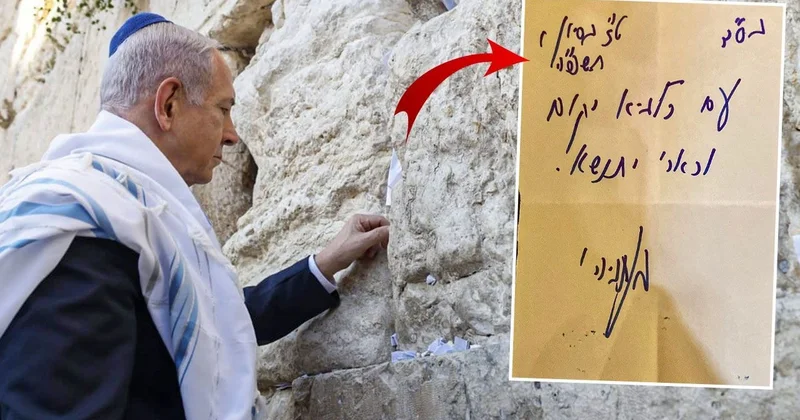 Netanyahunun hücumdan əvvəl məbəd divarına qoyduğu qeydlər diqqət çəkib: İşarə idimi?