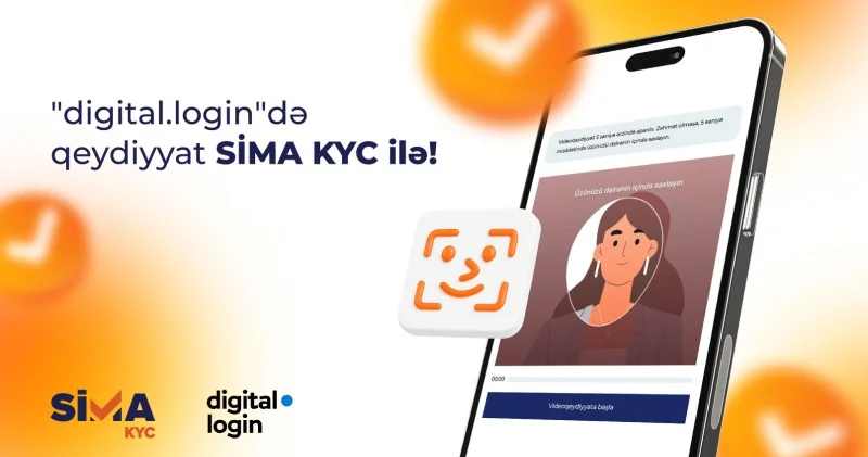 “digital.login”də şəxsiyyətini “SİMA KYC” ilə təsdiqlə