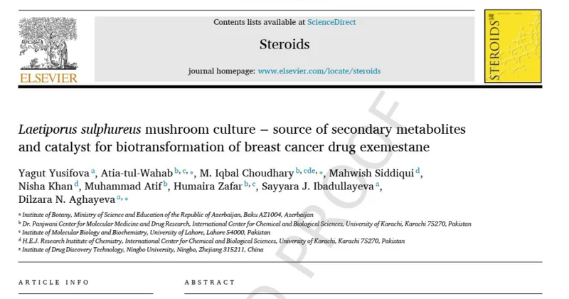 Murrill göbələk kulturalarından əldə edilən ikincili metabolitlərin katalizator kimi istifadə imkanları öyrənilib