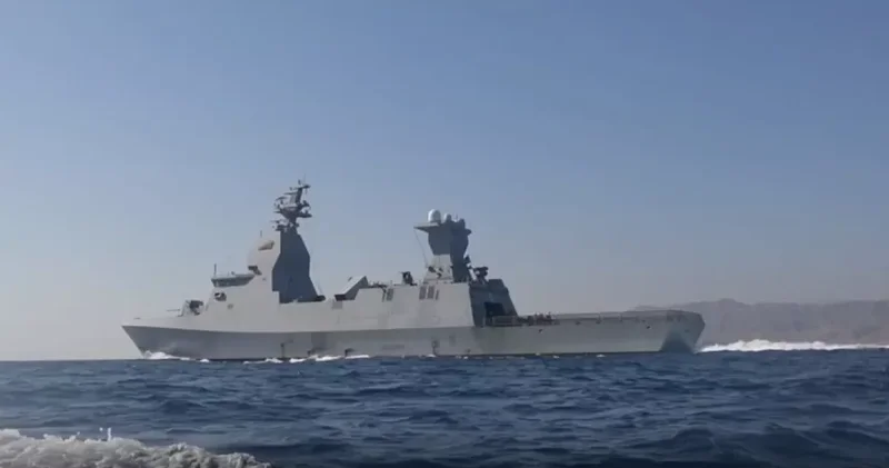 Корвет Саар 6 сбил три иранских БПЛА ВИДЕО