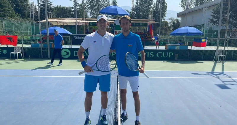 Tennisçilərimiz “Davis Cup”a qələbə ilə başlayıb FOTO
