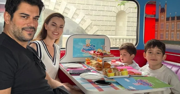 Burak Özçivit ailəsi ilə Londonda Fotolar