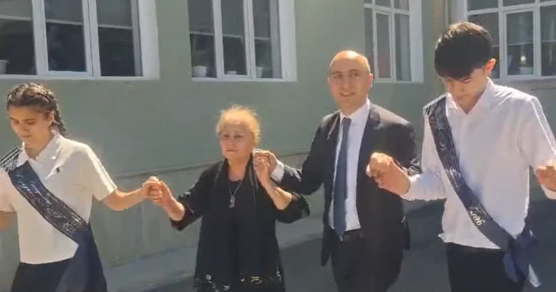 Nazir məzunlarla “Yallı” oynadı Video