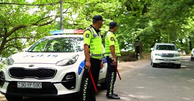 İstirahət zonalarında polisin fasiləsiz xidməti təşkil edilib FOTOLAR