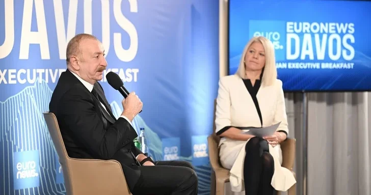 Президент Азербайджана тепло поприветствовал ведущую Euronews