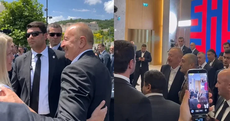 İlham Əliyevdən media nümayəndələrinə dostyana jest VİDEO