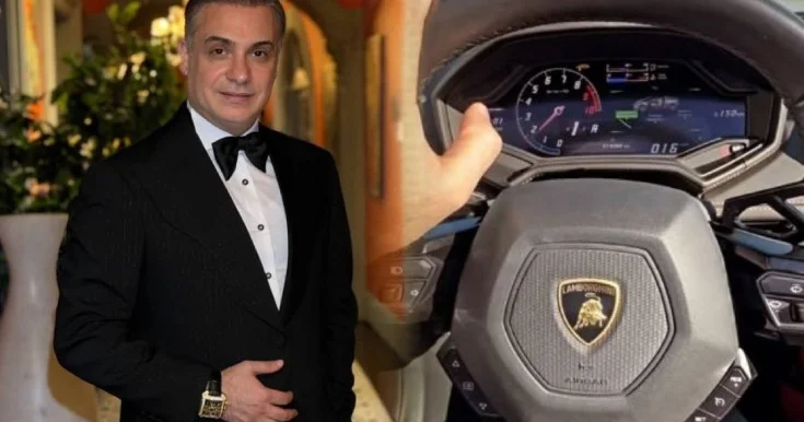 Rüfət Axundov Lamborghini si ilə Bakı küçələrində Video