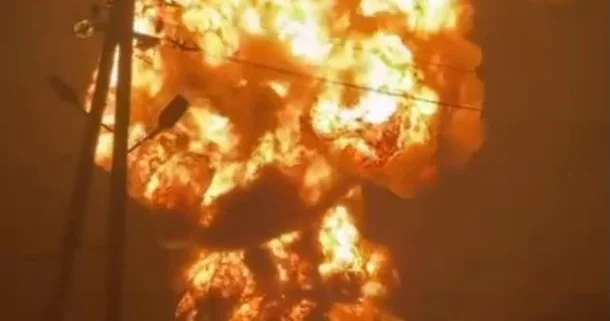 Dron hücumlarından sonra Stavropol yaxınlığındakı neft anbarında güclü yanğın başlayıb