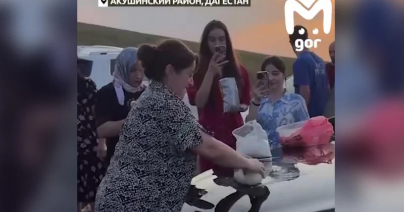 В Дагестане женщина готовила еду на Toyota Camry и попала на видео