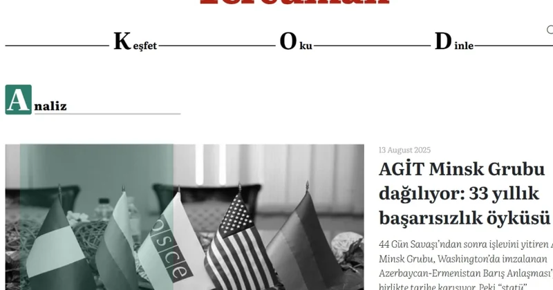 “Tercüman” qəzeti: ATƏT in Minsk qrupu 33 il uğursuzluqlar