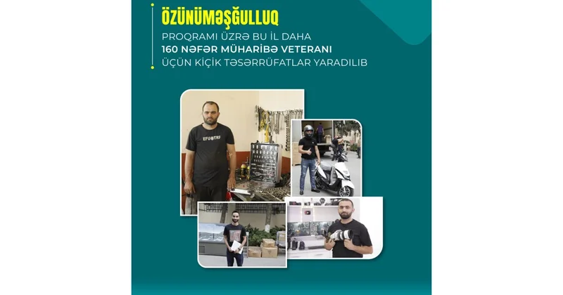 Özünüməşğulluq proqramı üzrə bu il daha 160 nəfər müharibə veteranı üçün kiçik təsərrüfatlar yaradılıb