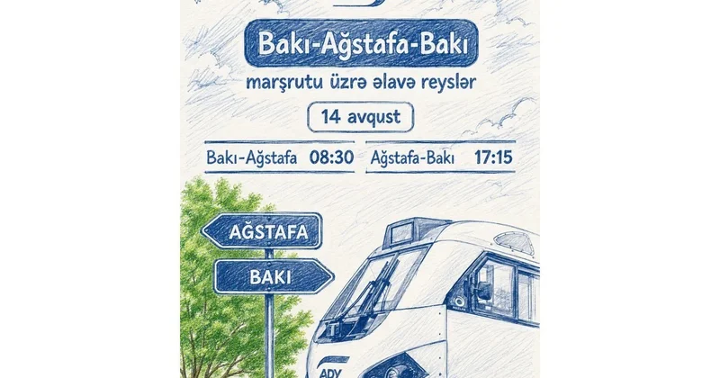 ADY запускает дополнительные поезда между Баку и Агстафой