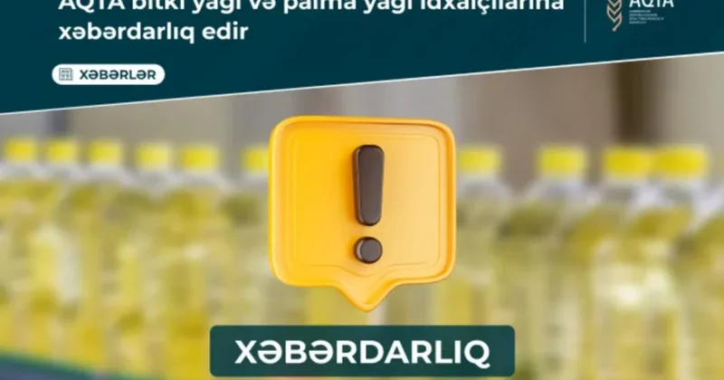 Yağ nümunələrində sağlamlıq üçün təhlükəli emal çirkləndiricisi aşkarlanıb