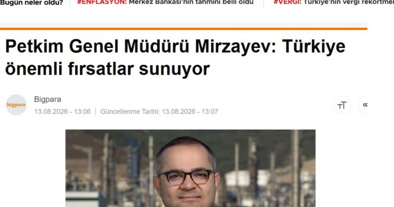 “Petkim”in baş direktoru: Türkiyə neft kimya sahəsində üstünlüklərə malikdir