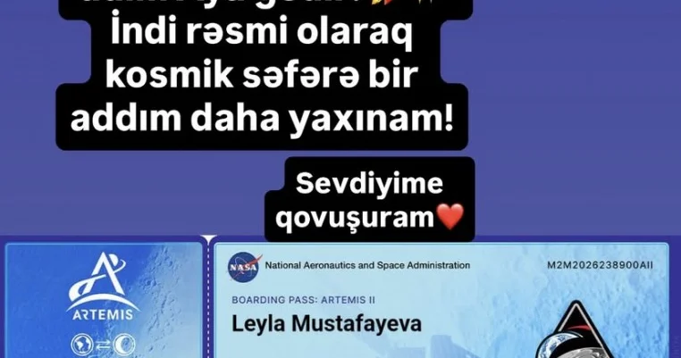 “Kosmik səfərə bir addım daha yaxınam” Foto