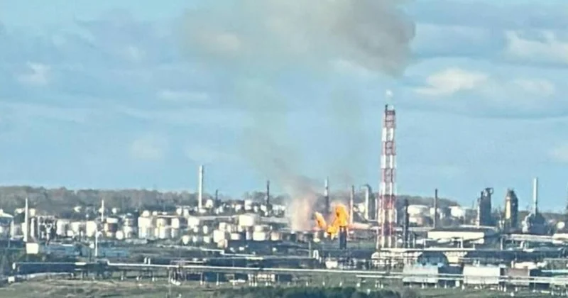 Ukrayna Rusiyada sənaye zonasını VURDU Yanğın BAŞLADI