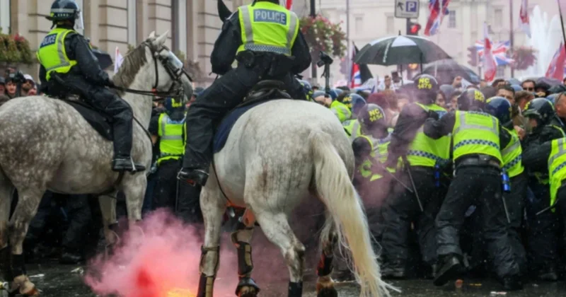Londonda aksiyada onlarla polis xəsarət alıb