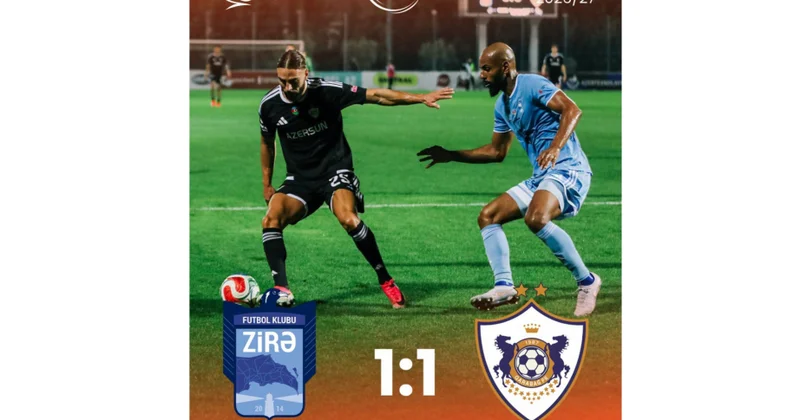 Turan Tovuz xal itirib, Zirə Qarabağ matçında qalib müəyyənləşməyib