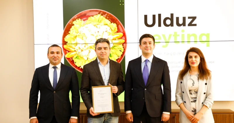 Dükkan restoranına Azərbaycan Qida Təhlükəsizliyi İnstitutu tərəfindən 5 ulduz sertifikatı təqdim olunub