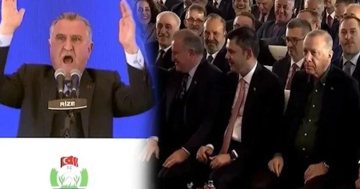 Ərdoğan onu tərifə boğan nazirə tərs tərs baxdı, həmkarları güldü