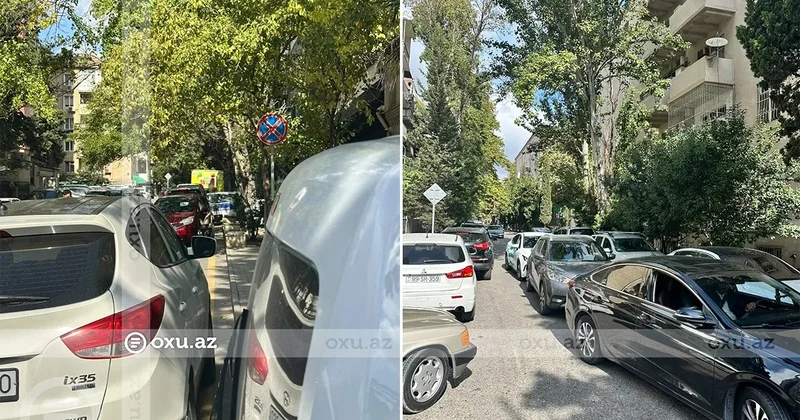 Qadağanedici nişan var, amma maşın saxlanılır Sakinlərdən şikayət VİDEO