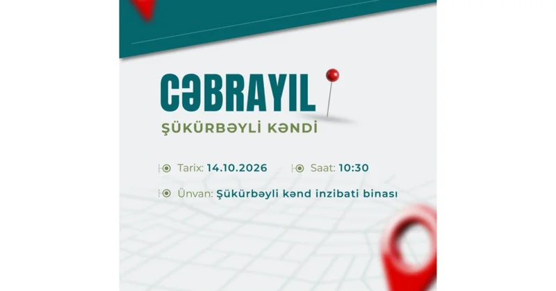 Cəbrayılın Şükürbəyli kəndində əmək yarmarkası olacaq