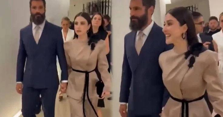 Özge Gürel Bakıya həyat yoldaşı ilə gəldi Video