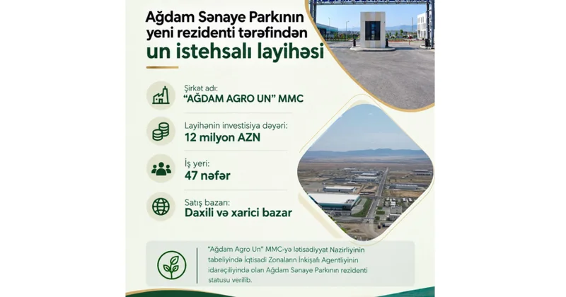 Ağdam Sənaye Parkında un istehsalı layihəsi həyata keçiriləcək