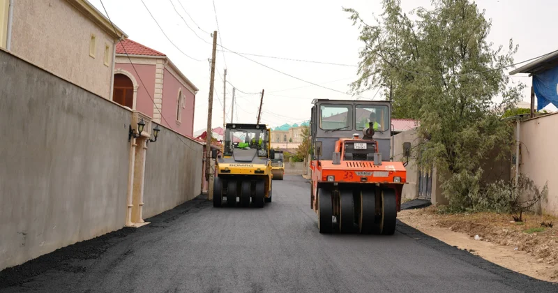 Naxçıvan şəhərində məhəllədaxili yollar asfaltlanır