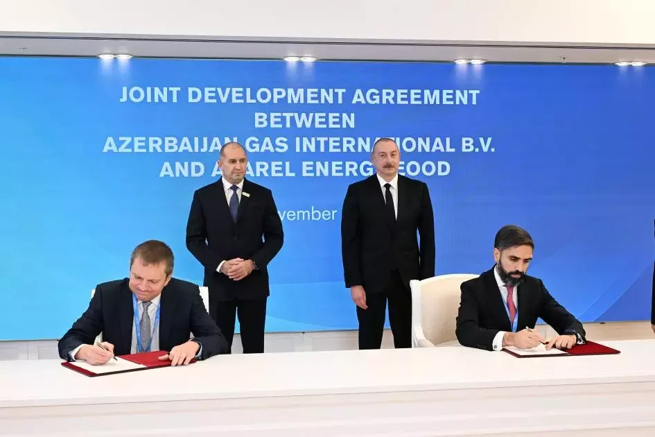 Azərbaycan və Bolqarıstan prezidentlərinin iştirakı ilə “SOCAR və Asarel Energy arasında Birgə İnkişaf Sazişi” imzalanıb