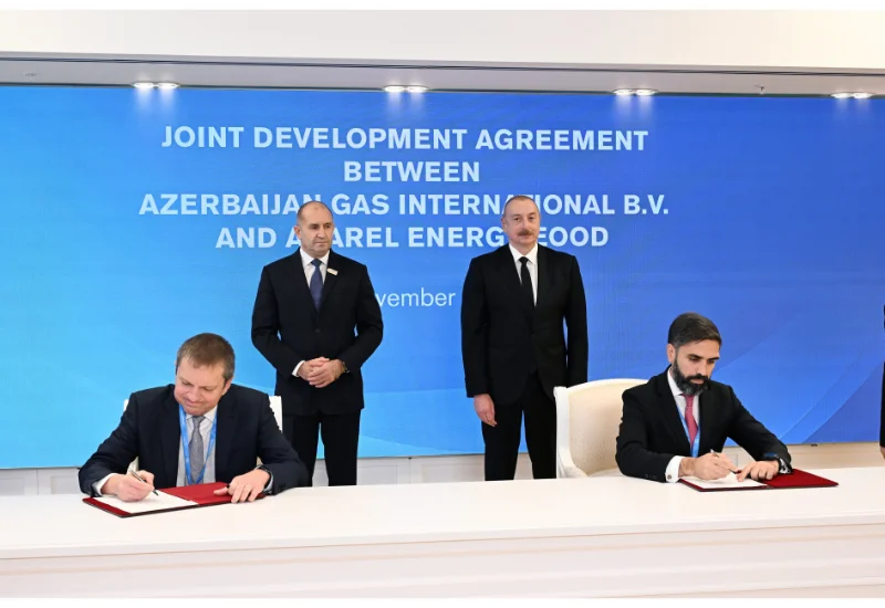 Azərbaycan və Bolqarıstan Prezidentlərinin iştirakı ilə “SOCAR və “Asarel Energy” arasında Birgə İnkişaf Sazişi” imzalanıb FOTO