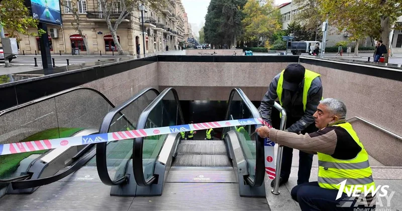 В Баку в подземных и надземных пешеходных переходах продолжаются работы по ремонту эскалаторов ФОТО ВИДЕО