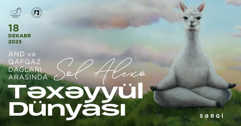 Perulu rəssam Sol Alexonun alpakaları Bakıda Heydər Əliyev Mərkəzində