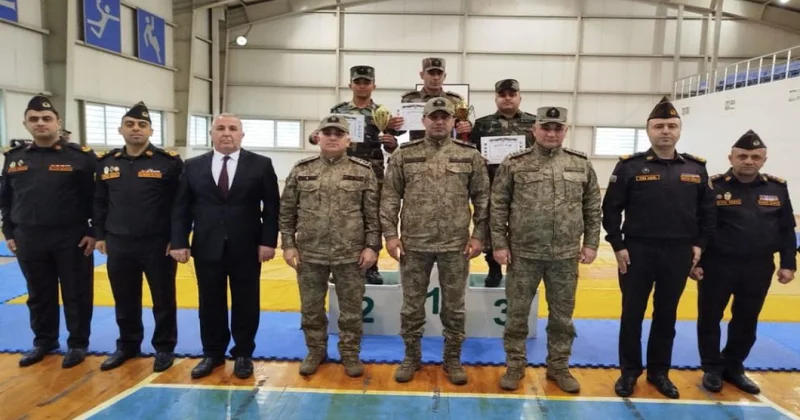 Mülki müdafiə qoşunlarında güləş üzrə birincilik keçirilib