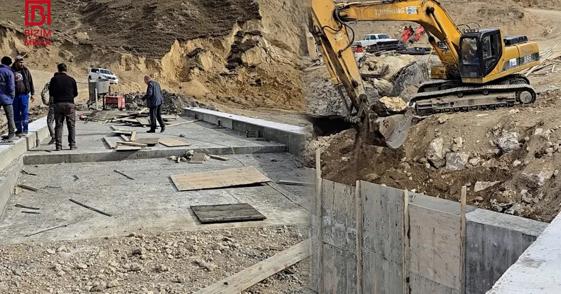 Ləzə kəndində selin dağıtdığı körpünün yerində yenisi tikilir VİDEO