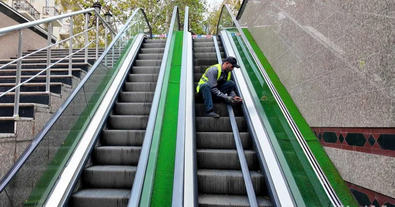 Yeraltı və yerüstü piyada keçidlərində eskalatorların təmiri işləri davam etdirilir