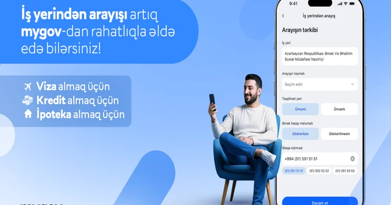 İş yerinə dair arayışın alınması mygov”a köçürülüb