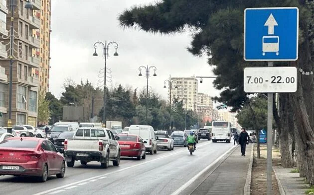 Sürücülərin nəzərinə Bu zolaqlara saat tətbiq edildi FOTOlar