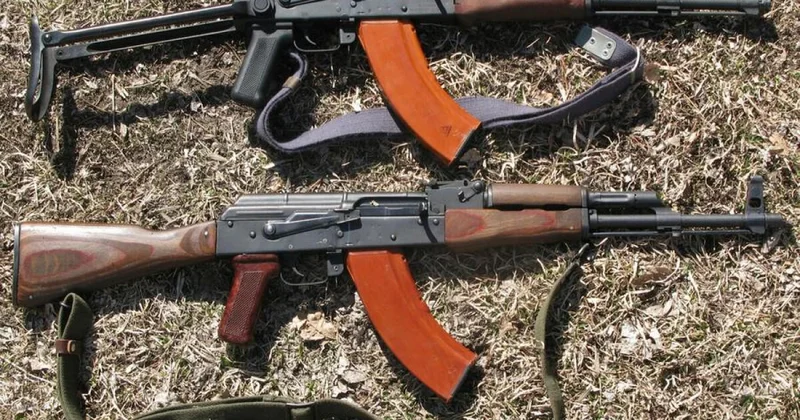 Polis evlərdən 2 avtomat, 18 mina tapdı