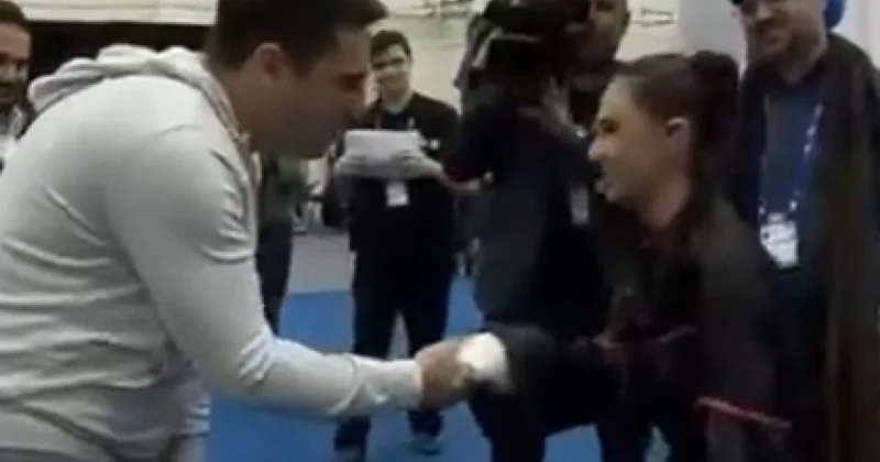 Спикер парламента Армении подошел к азербайджанской участнице Евровидения : Желаю удачи видео