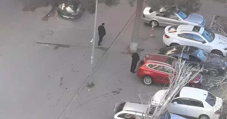 Опасное падение: дерево рухнуло на шесть автомобилей в Хатаинском районе Баку