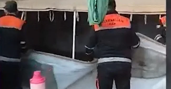 Kürdəmirdə FHN sakinə yaşayış üçün çadır qurdu FOTO/VİDEO