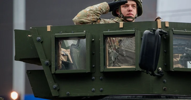 Военные на улицах Вильнюса