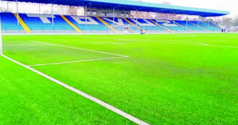 Tovuz stadionuna yaşıl örtük salınır