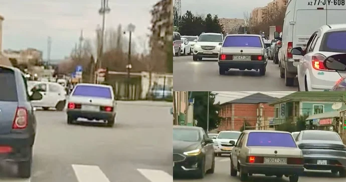 Qaraçuxurda “Tofaş”la “hoqqa” çıxaran sürücü ard arda təhlükə yaratdı VİDEO