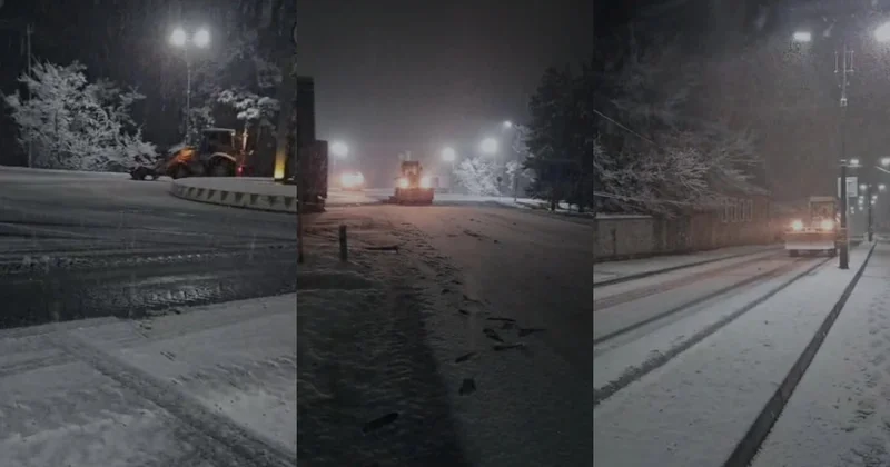 Azərbaycanın şimal qərb bölgəsinə güclü qar yağır VİDEO