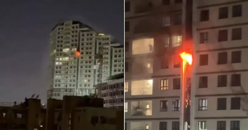 В жилом комплексе в Ташкенте произошел пожар