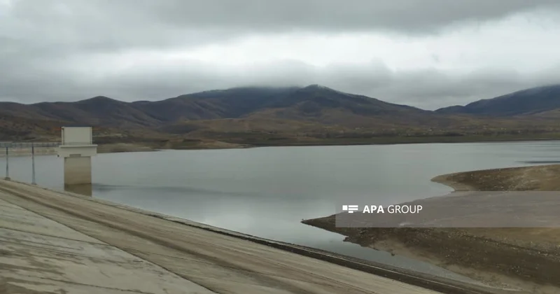 Ağdamdakı Xaçınçay su anbarından 7 min ha əkin sahəsi və bağ massivləri suvarılır FOTO