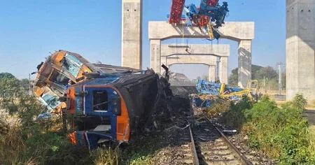 Taylandda tikinti kranının aşması nəticəsində ölənlərin sayı artıb